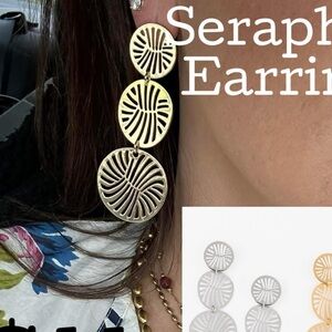 JBloom Seraphina Drop Silver Stainless earrings NEW with gift box. RETIRED